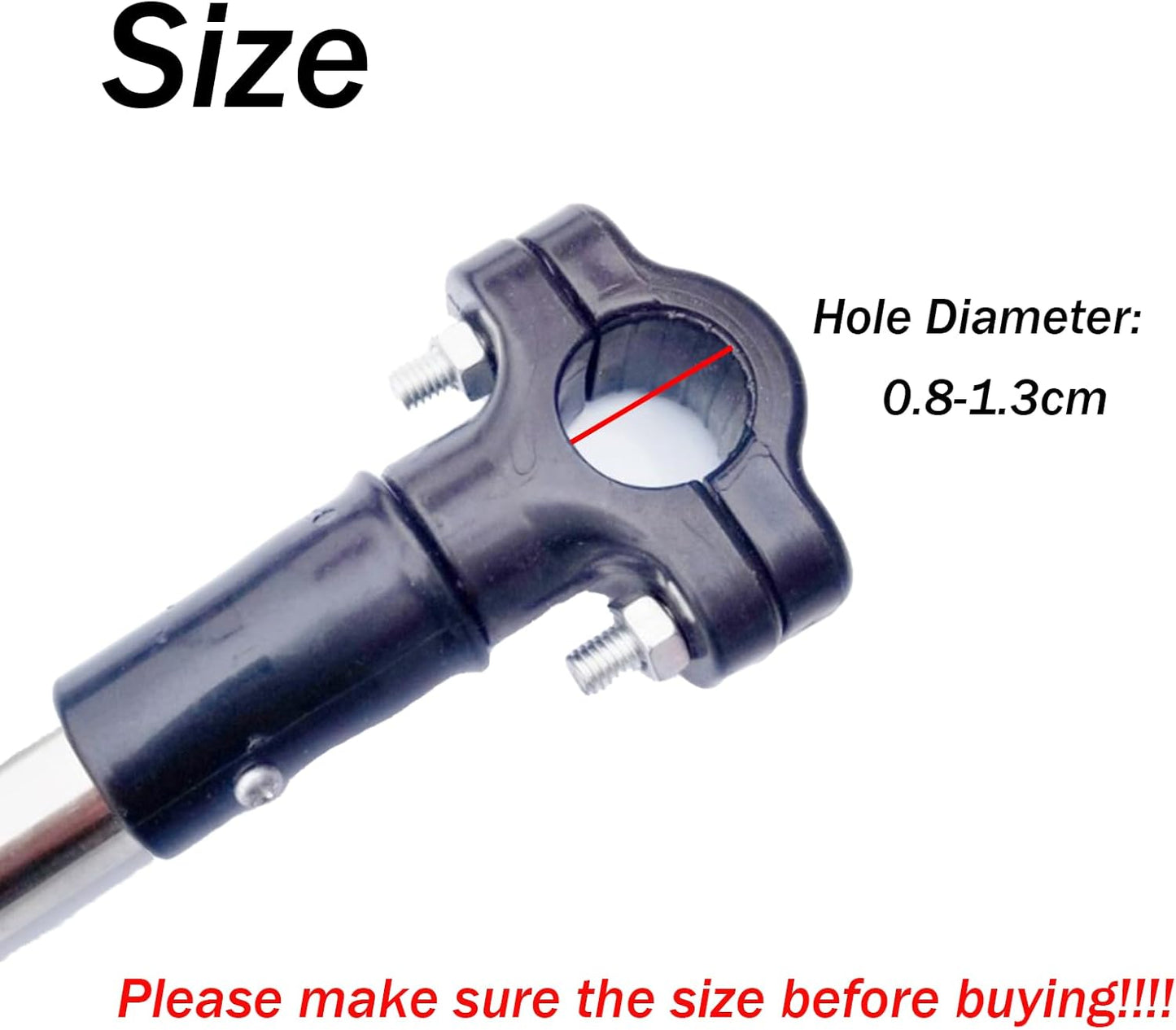 Stainless Steel Umbrella Holding Mount, 180° Adjustable Umbrella Holder, Umbrella Universal Clamp for Golf Cart, Beach Chair, Stroller, Bleacher, Patio, Fishing Type-C Convertor