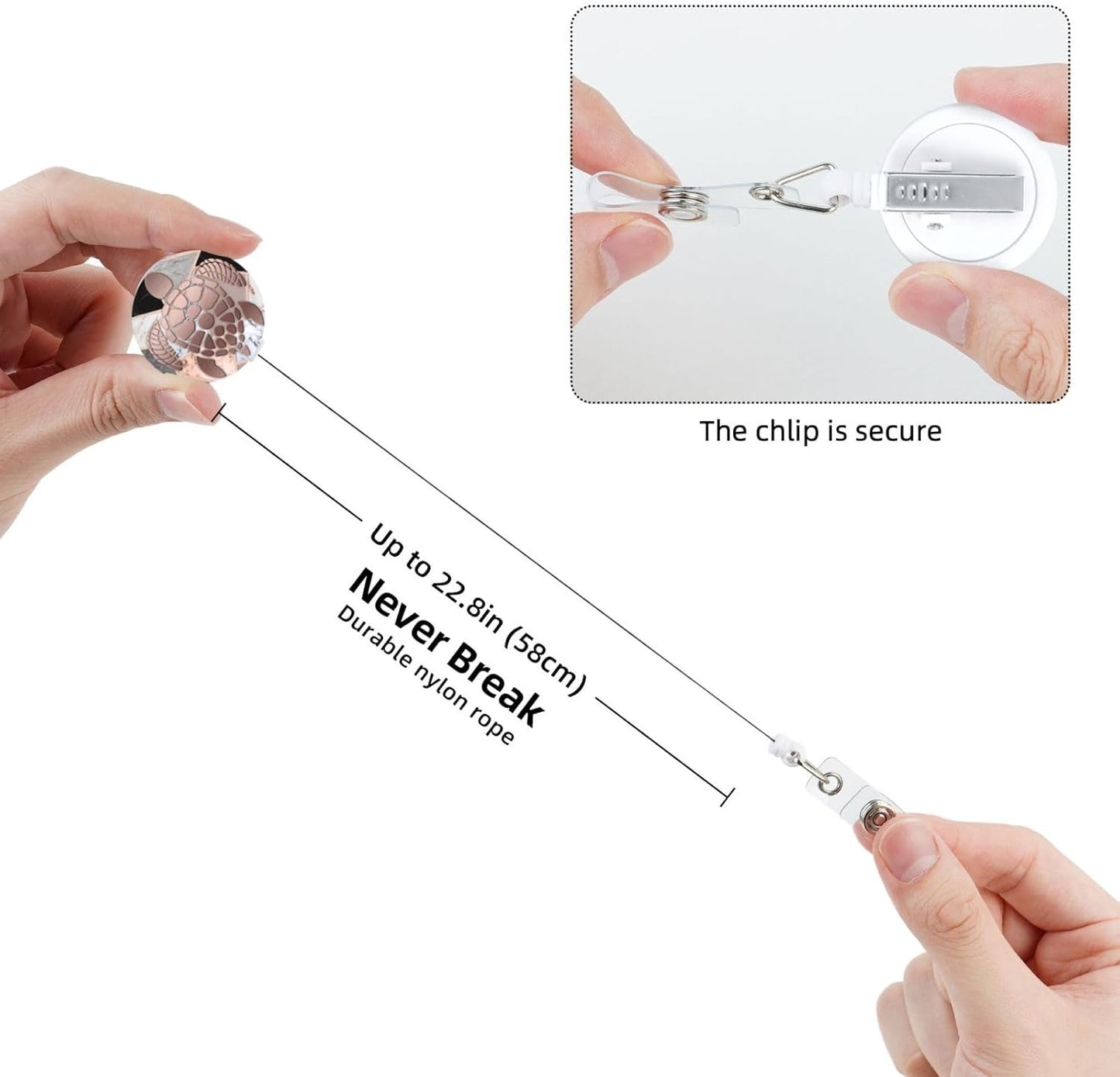 Rose Gold Sea Turtle Badge Reels Retractable Badge Holder with Clip for Id Name Tag Office Worker Student Teacher Nurse Doctor