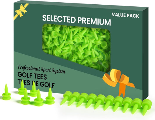Plastic Golf Castle Tees Step Down Value 200 Count, Unbreakable Mixed or Same Height 1, 1 1/4, 2 3/4, 2 1/4, 2, 1 3/4, 1 1/2 Inch Length Colorful Pack for Practice