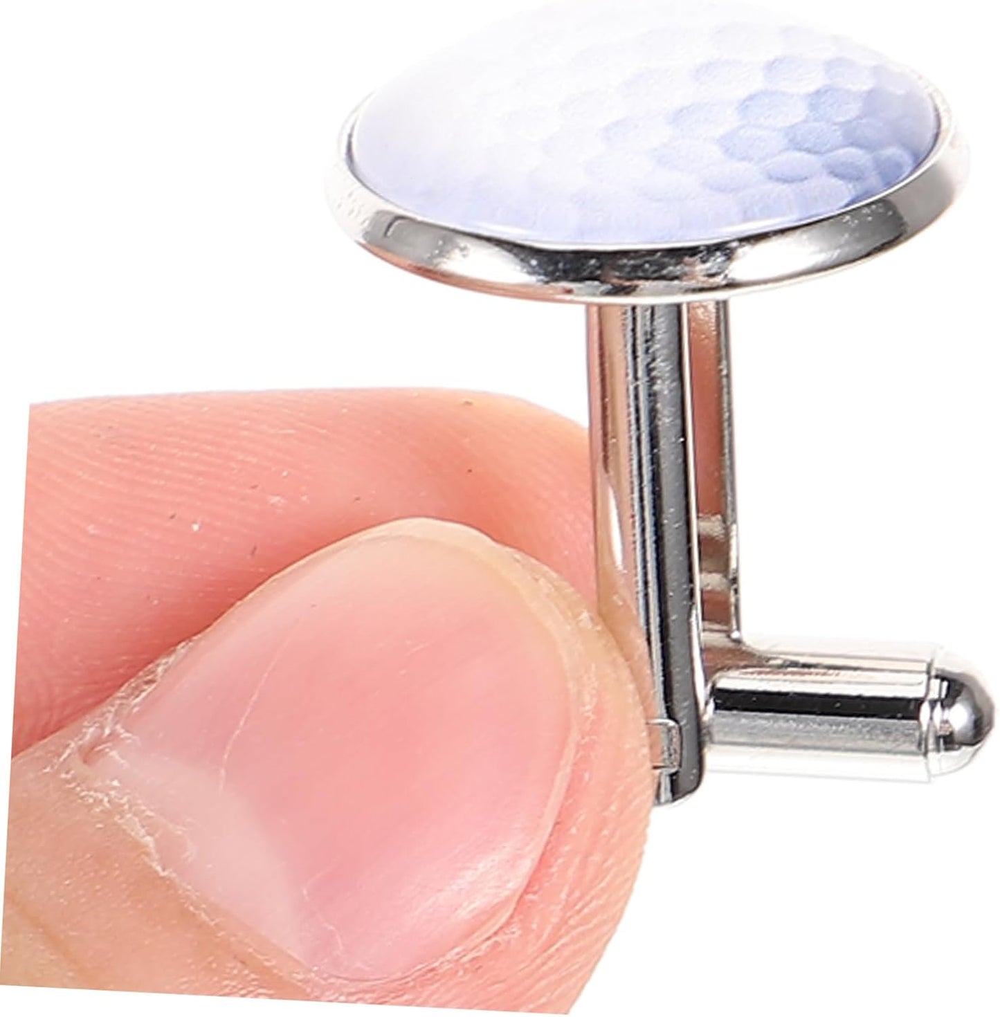 Men's Golf Cufflinks Silver Crystal Glass Gemstone Shirt Studs Metal Jewelry Accessory for Business Wedding Tuxedo Shirts