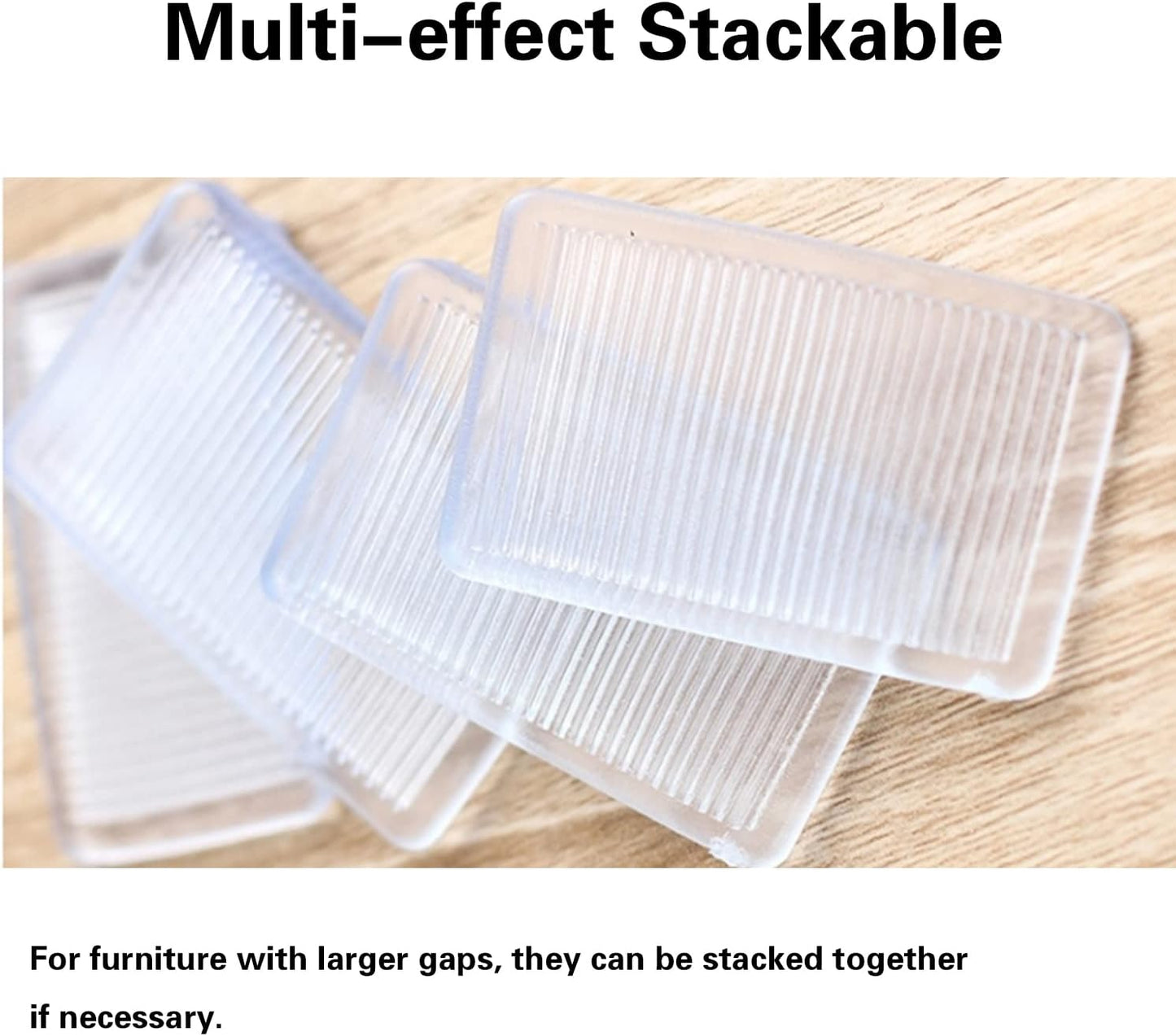 8 Pcs Plastic Clear Table Shims, Level Wedge for Home Furniture, Have Extreme Weight Capacity, Weather Resistant, Levelers for Wobbly Uneven Floors Fixing Toilet Leveling (Transparent)