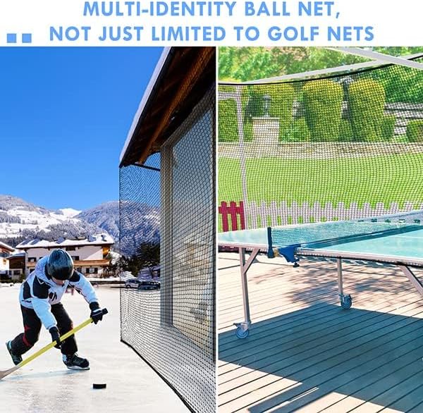 Golf Net,10Ft,15Ft,20Ft,25Ft, 30Ft, 40Ft Golf Practice Net,Sports Practice Barrier Net, Heavy Duty Ball Netting Golf Hitting Net, DIY Ball Net,Baseball Net Hockey Net and Chipping Net