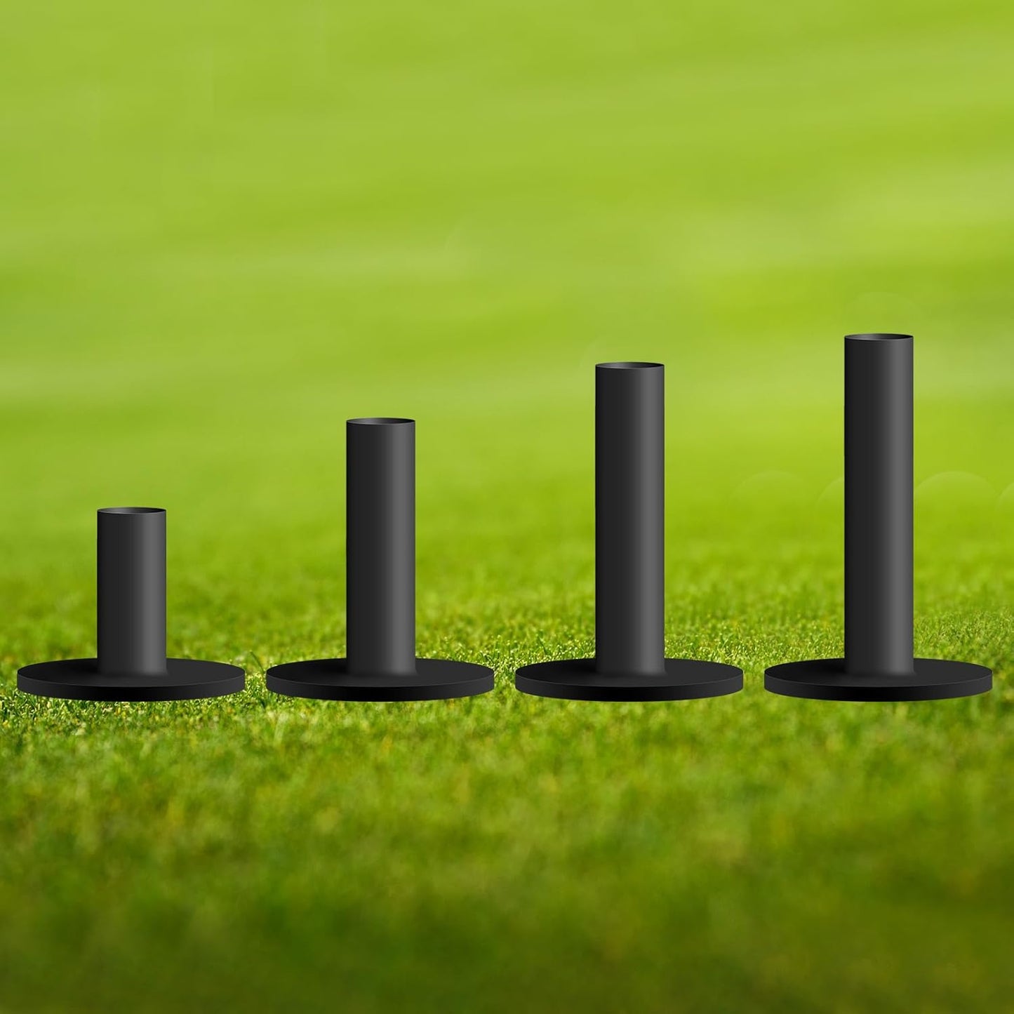 FINGER TEN Golf Rubber Tees Driving Range Value 3/4 Pack, Mixed or Same Size 1.5’’ 2.25’’ 2.75’’ 3’’ for Durable Practice Mat Holds Ball Well