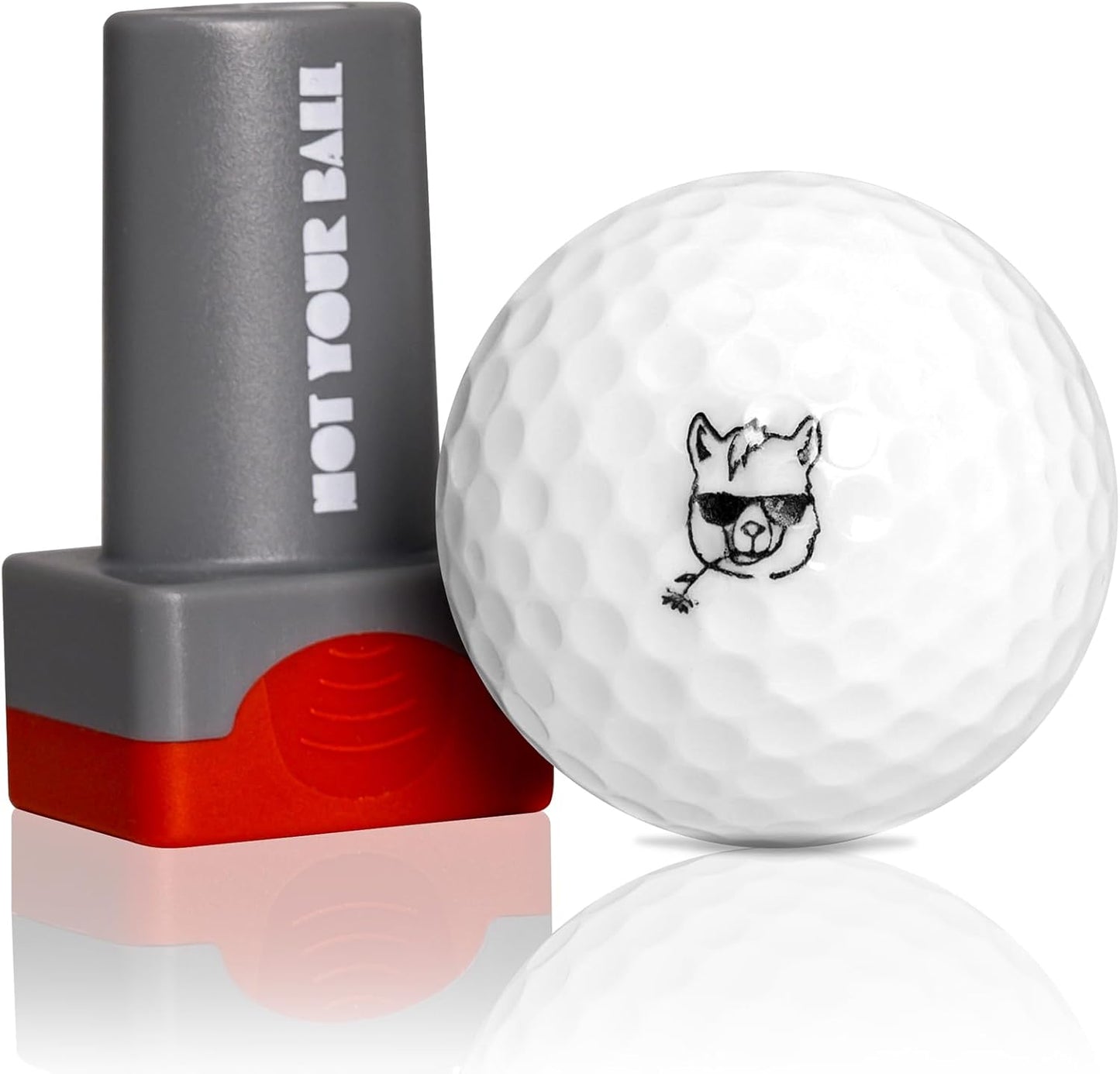 QUBI Golf Ball Stamp, Golf Ball Stamper, Reusable Self-Inking Golf Ball Stamp Marker to Identify Golf Balls, Golf Gift Golf Accessories for Men and Women Golfers