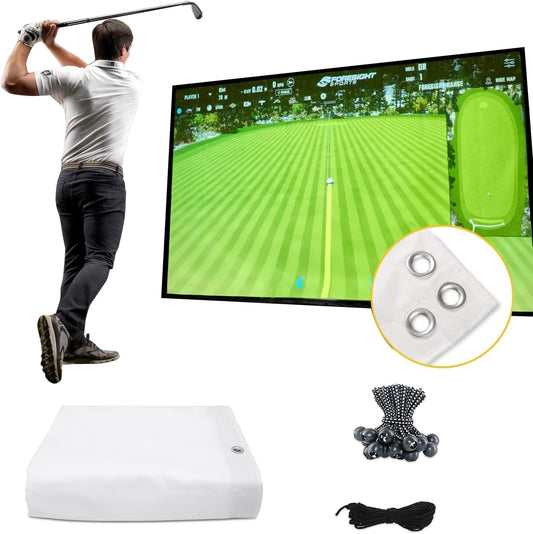 Golf Simulator Impact Screen（118 * 78 98 * 98 118 * 118 118 * 138） for Golf Training, Indoor Golf Simulators, Washable Golf Impact Screen for Golf Practice