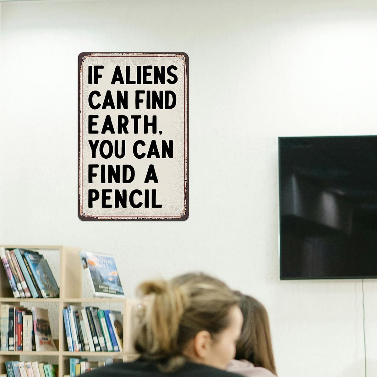 Funny Math Teacher Gifts Tin Sign - Math Classroom Wall Art, Retro Posters for High School and Middle School, Math Teacher Sign, Classroom Must Haves, 8x12 Inch