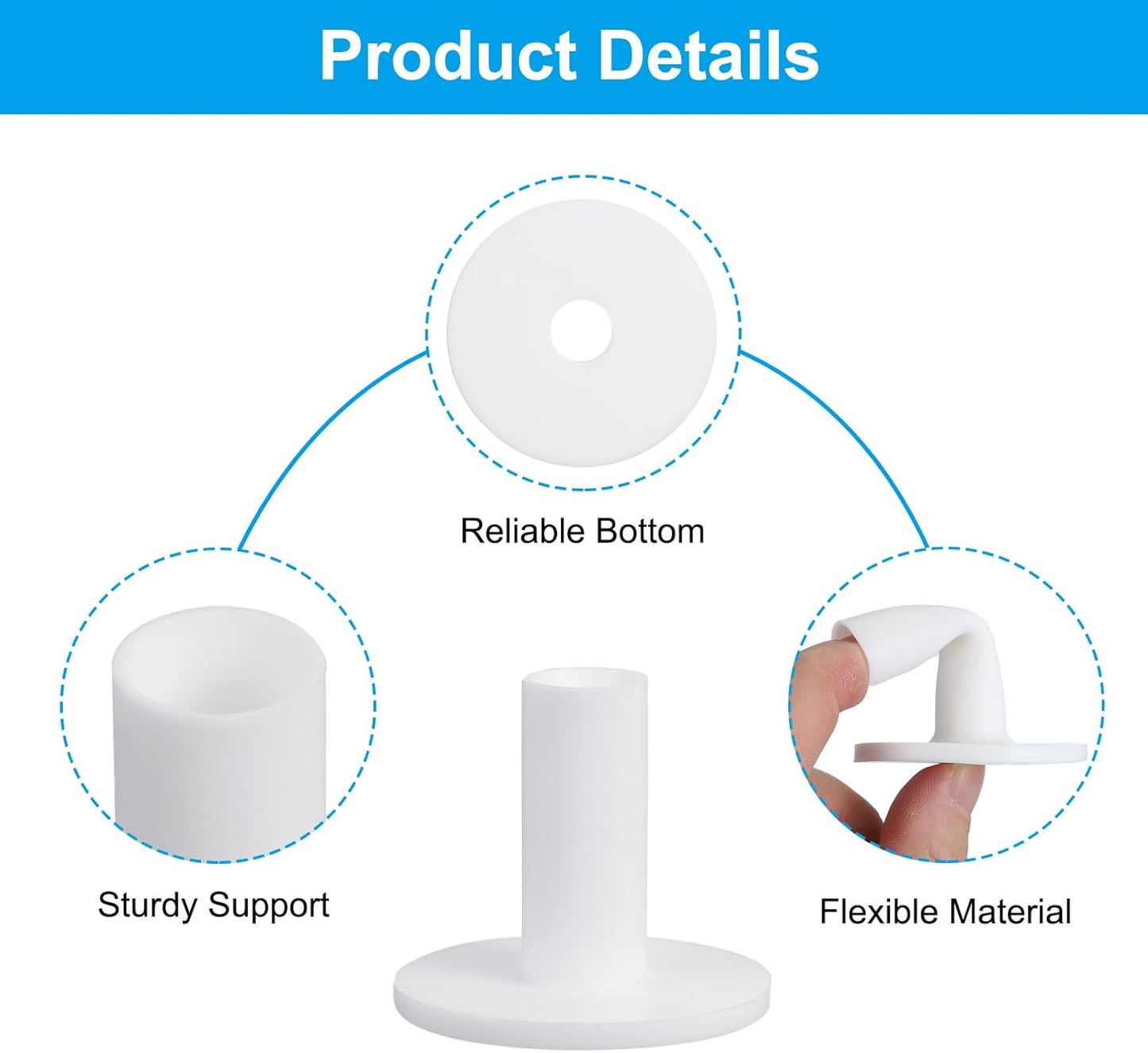 PATIKIL Rubber Golf Tees, Tall Practice Training Driving Range Tee Stable Ball Holder