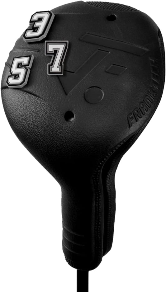 Golf Head Covers, EVA Plastic Golf Club Covers for Driver Fairway Woods Hybrid, Driver Headcover with Pins, Fit All Right-Handed Golf Clubs, Easy On Off, Washable