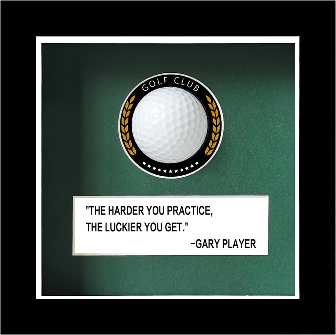 Golf Ball Display Case,Golf Ball Show Box,6.9"X6.9"Wood Display Case Box Shadow Box,Golf Ball Holder Gift for Golf Enthusiasts - Golf Ball Display Rack Cabinet for Wall Mount with Glass Door,Black.