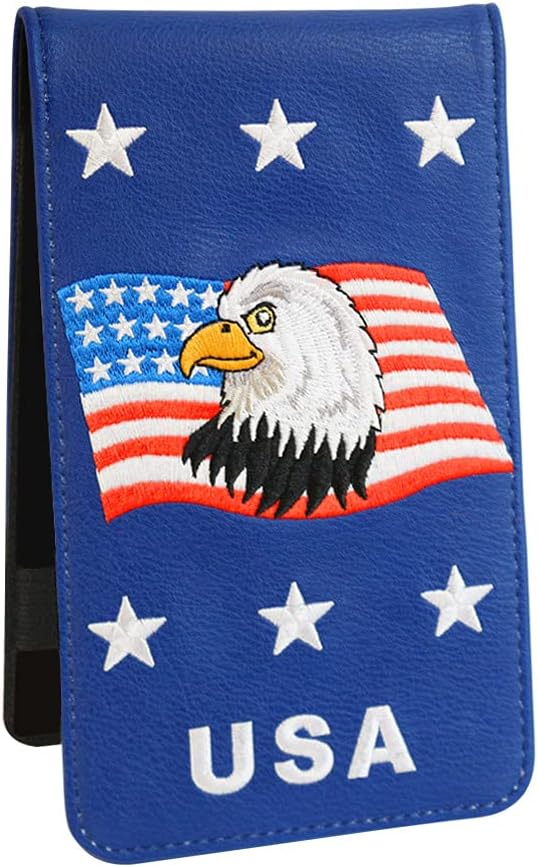 Golf Scorecard Holder Yardage Book Cover with Golf Ball Marker and A Free Pencil 4.5 × 7.5 inches Multi-Color