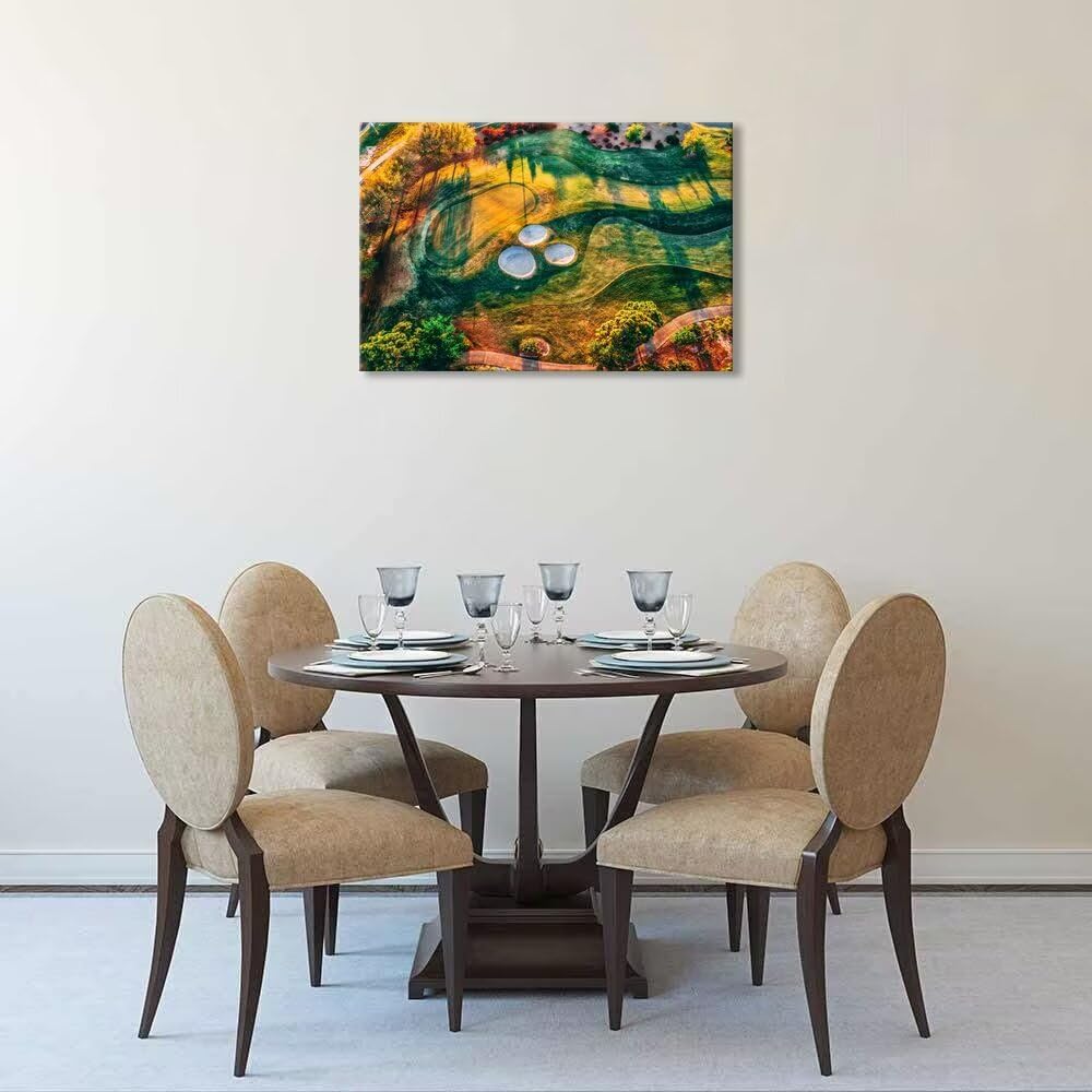 Florida Regatta Bay Golf Course Wall Art for Living Room Bedroom Bathroom Home Decorations Florida Golf Course Picture Poster Framed Artwork Canvas Prints Ready to Hang(18''H x 24''W)