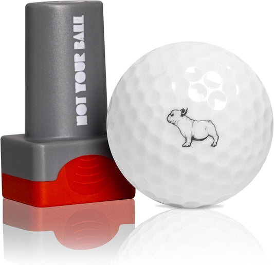 QUBI Golf Ball Stamp, Golf Ball Stamper, Reusable Self-Inking Golf Ball Stamp Marker to Identify Golf Balls, Golf Gift Golf Accessories for Men and Women Golfers
