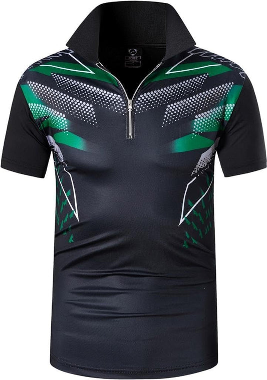 jeansian Men's Sport Outdoor Quick Dry Fit Short Sleeves Polo Tee Shirt Tshirt T-Shirt Tops Golf Tennis Bowling LSL195