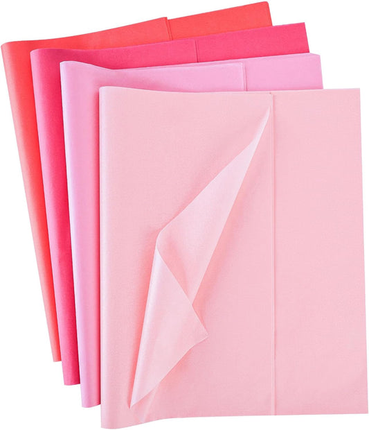 Shindel 120 Sheets Pink Tissue Paper, 20x14 Inch Gift Wrapping Paper for Gift Bags Wedding Bridal Shower DIY Craft Project