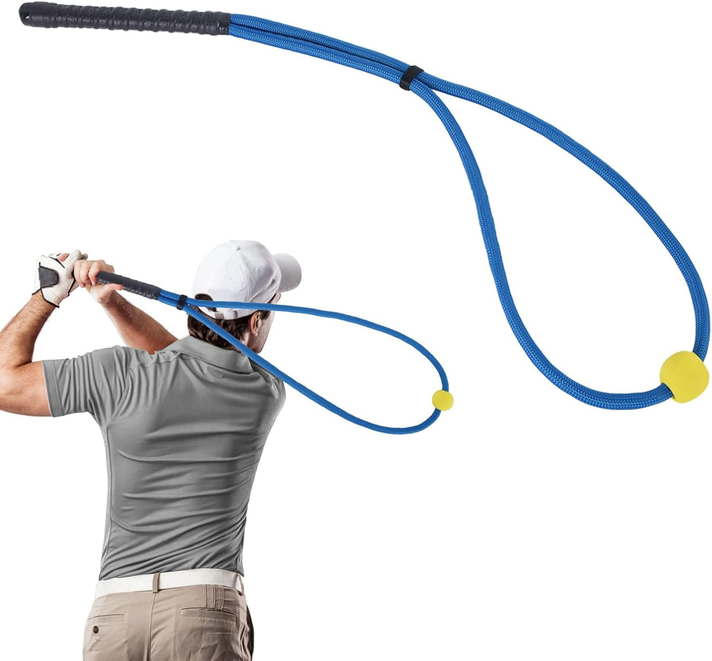 Golf Swing Rope, Golf Swing Rope Trainer, Golf Swing Tempo Trainer, Golf Multi Purpose Training Rope Suitable for Strength and Rhythm Control(Blue)
