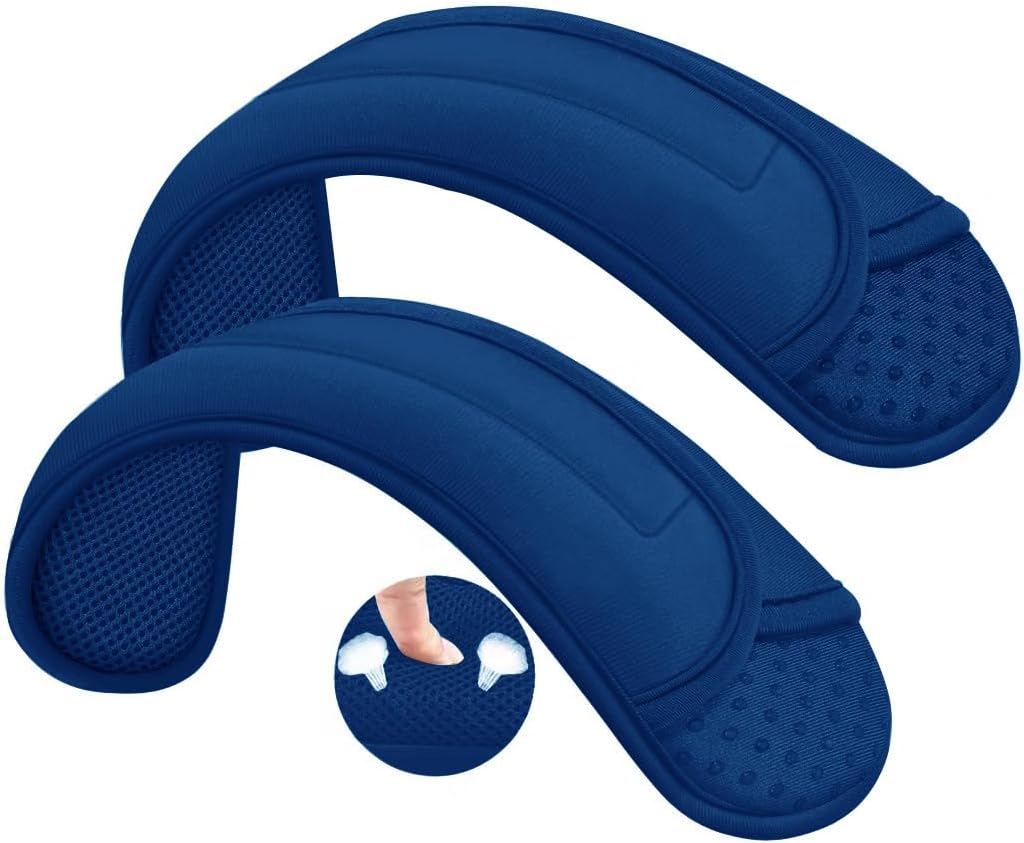 ZINZ 2-Pack Universal Shoulder Pad with Ultra Thick Cushion for Bag Luggage Bag Crossbody, Plus Long & Anti-Slip & Breathable,Dark Blue