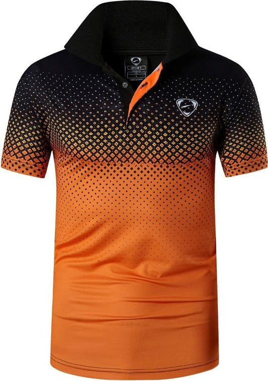 jeansian Men's Sport Outdoor Quick Dry Fit Short Sleeves Polo Tee Shirt Tshirt T-Shirt Tops Golf Tennis Bowling LSL195