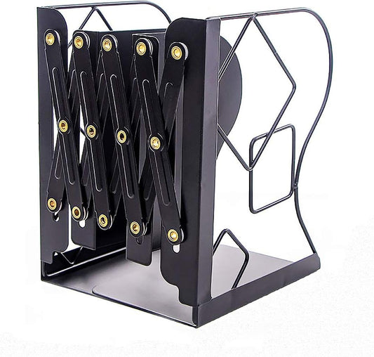 Adjustable Bookends - Nonskid Heavy Duty Book Ends for Desk - Book Stand & Organizer