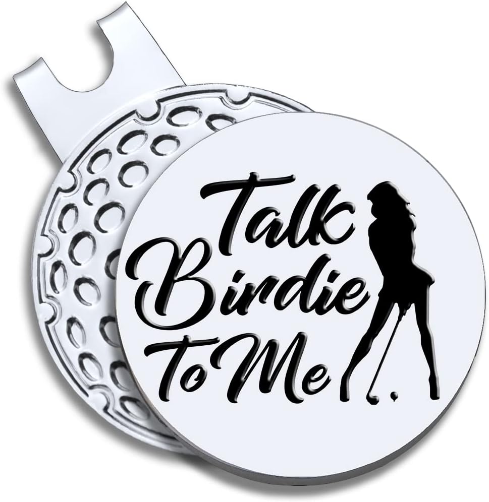 Strong Woman Golfer Ball Marker with Magnetic Hat Clip, Funny Golf Accessories Gifts for Proud Women, Novelty Birthday Gifts for Women Golfer Fan