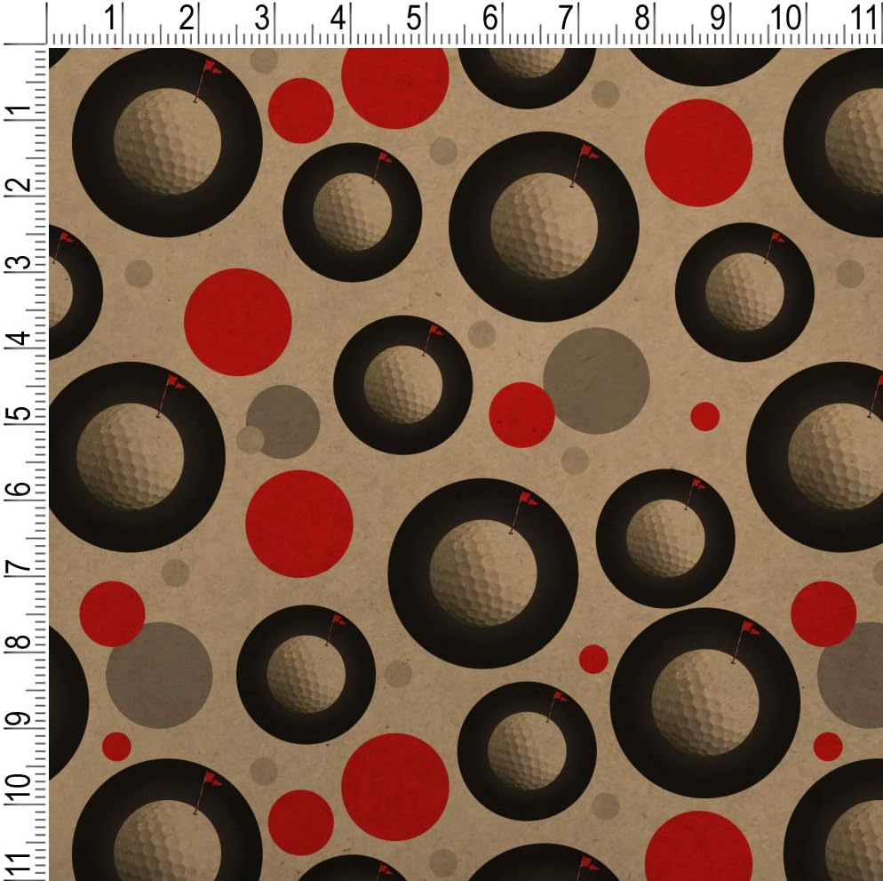 GRAPHICS & MORE Golf Ball Moon Flag Golfing Premium Kraft Gift Wrap Wrapping Paper Roll