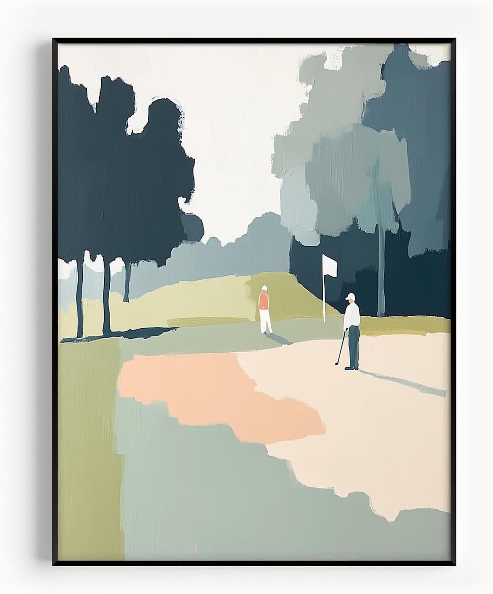 Golf Impressionist Art Print Posters - Premium Giclee Fine Art Prints - Sporty and Sophisticated Home Decor Posters, Golfer Art Prints for Home and Office Decor - Vintage Aesthetic, Ready to Frame