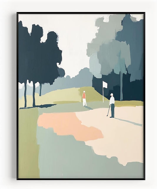Golf Impressionist Art Print Posters - Premium Giclee Fine Art Prints - Sporty and Sophisticated Home Decor Posters, Golfer Art Prints for Home and Office Decor - Vintage Aesthetic, Ready to Frame