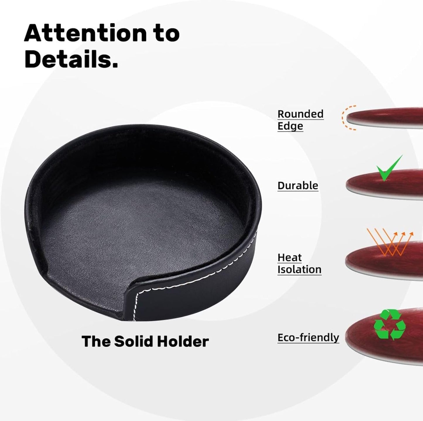 6 Pcs Bowling Ball Drink Coasters with Holder Coasters for Drinks Coffee Table Home Decor Housewarming Gift