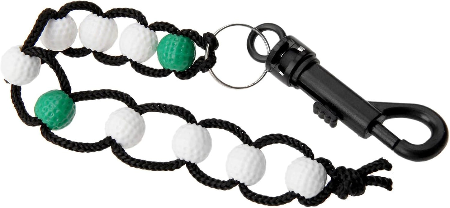 MUXSAM 1 Piece Golf Beads Score Counter with Clip, Golf Stroke Score Count Keeper Putting Score Counter for Referee Caddy Golfer