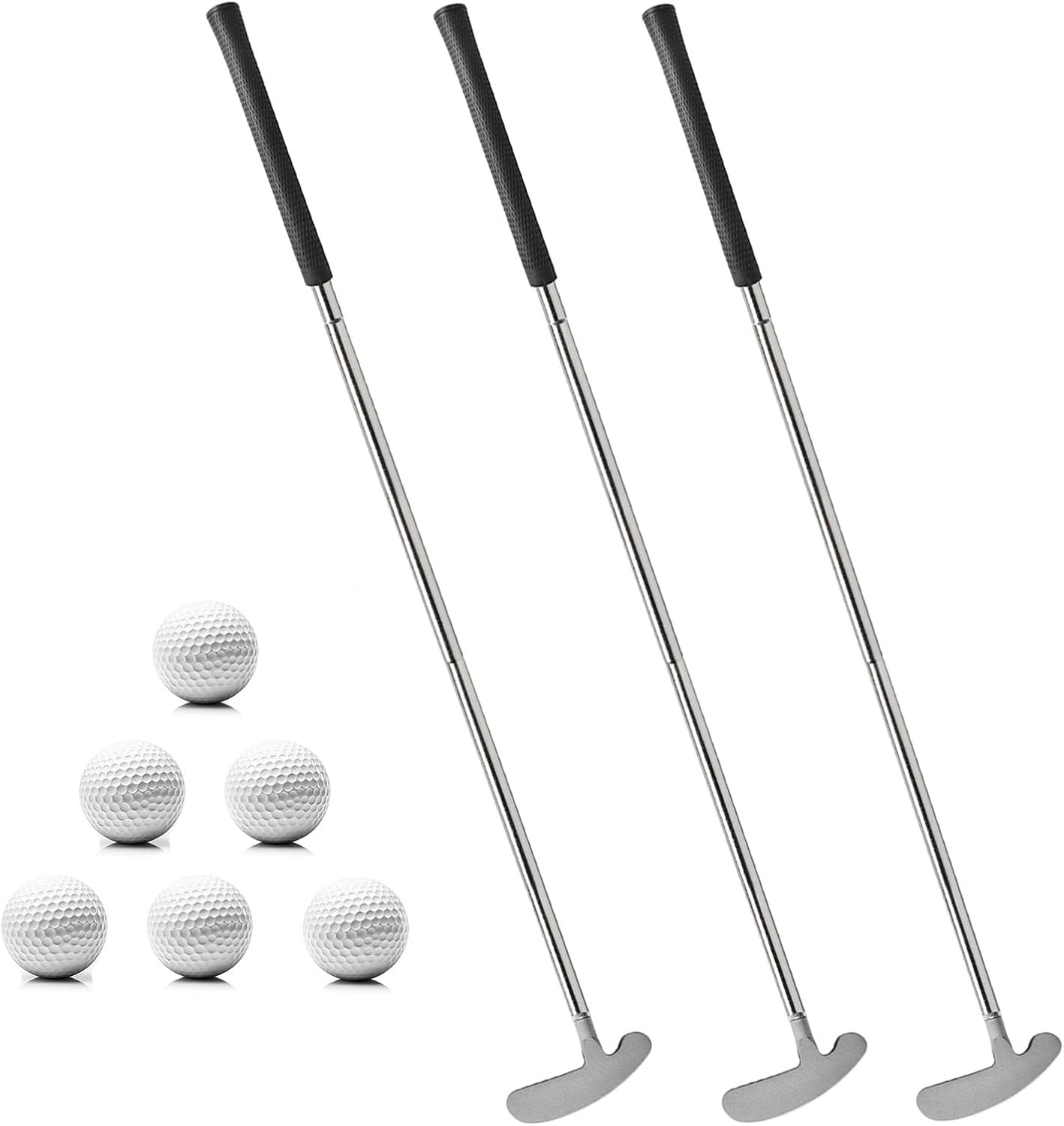 QPPKI Golf Putter - 33" Two-Way Putter for Left/Right Hand, with Practice Balls, Golf Combo Set for Men's Women's Kids, Indoor Outdoor Use