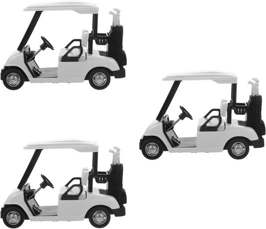 Homoyoyo Die- cast Metal Golf Cart, Metal Mini Golf Cart Toy 1: 20 Scale Golfcart Pullback Vehicle Miniature Figurine Ornament for Home Office Decor (red)