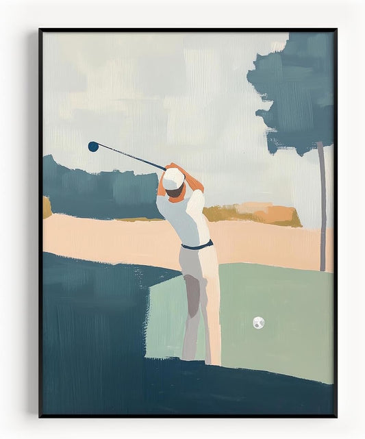 Golf Impressionist Art Print Posters - Premium Giclee Fine Art Prints - Sporty and Sophisticated Home Decor Posters, Golfer Art Prints for Home and Office Decor - Vintage Aesthetic, Ready to Frame