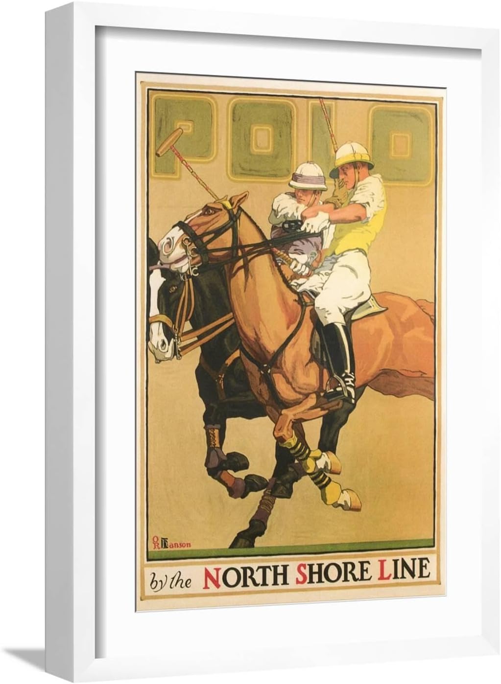 ART.COM Wall Art Print Polo Poster on White Frame, 17" x 23"