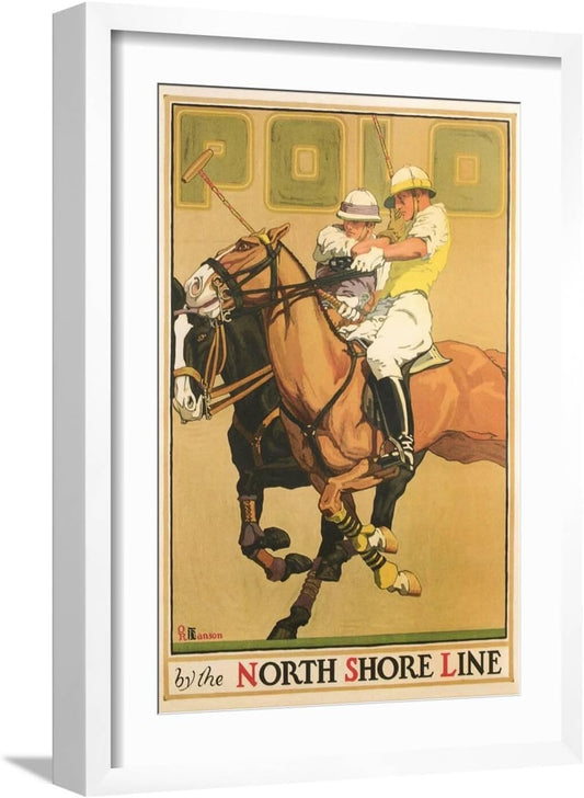 ART.COM Wall Art Print Polo Poster on White Frame, 17" x 23"
