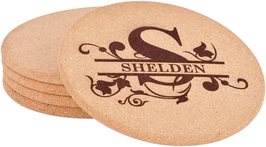 Personalized Cork Trivets, Custom Engraved Absorbent Trivets for Hot Dishes, Pots, Pans, Baking Sheets, Hot Plates for Table (S)