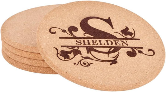 Personalized Cork Trivets, Custom Engraved Absorbent Trivets for Hot Dishes, Pots, Pans, Baking Sheets, Hot Plates for Table (S)