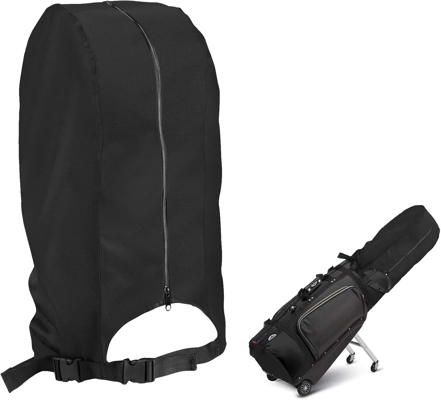 Golf Bag Rain Cover Waterproof Golf Bag Hood Cover Gifts for Any Golfer,Beginner,Men and Women 13" L x 8" W x 20" H Black