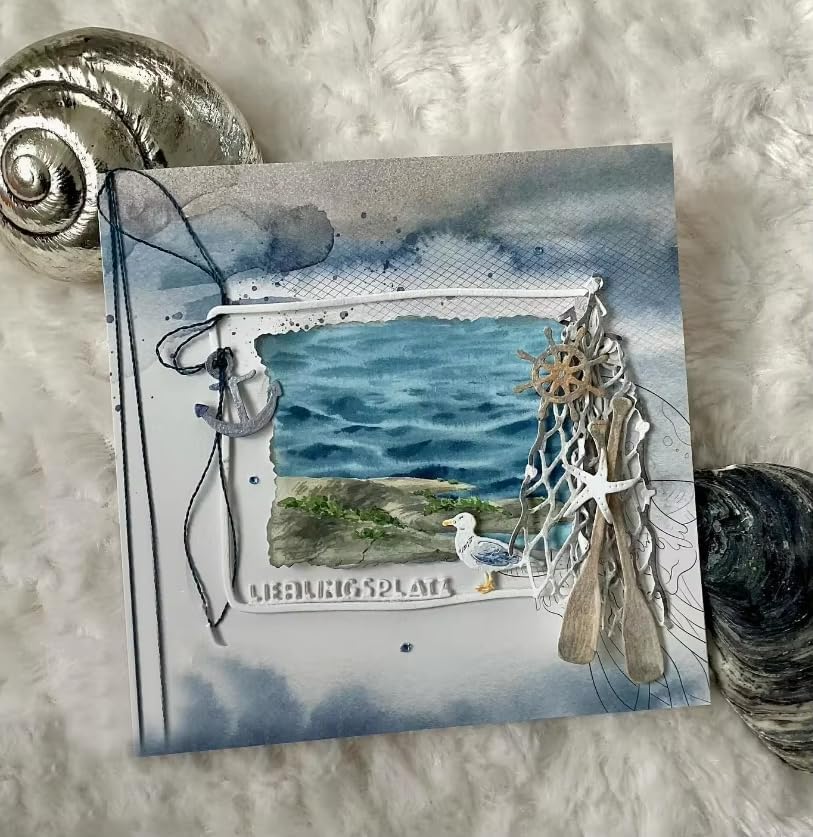 Lapoo Flowers Metal Cutting Die for Scrapbooking - Durable, Cut Stencils for DIY Scrapbook Photo Album Decorative Paper Card, Card Making Supplies, Embossing (Fishing Net 3 x 2.7 in)