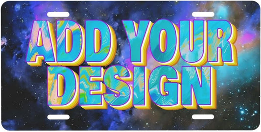 Custom License Plate Add Your Own Personalized Image Name Photo Text Artistic Design Aluminum License Plate Customized USA Car Tag for Front of Car Wall Decoration 6" x 12"