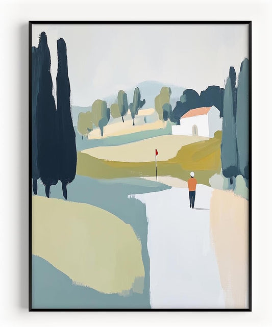 Golf Impressionist Art Print Posters - Premium Giclee Fine Art Prints - Sporty and Sophisticated Home Decor Posters, Golfer Art Prints for Home and Office Decor - Vintage Aesthetic, Ready to Frame