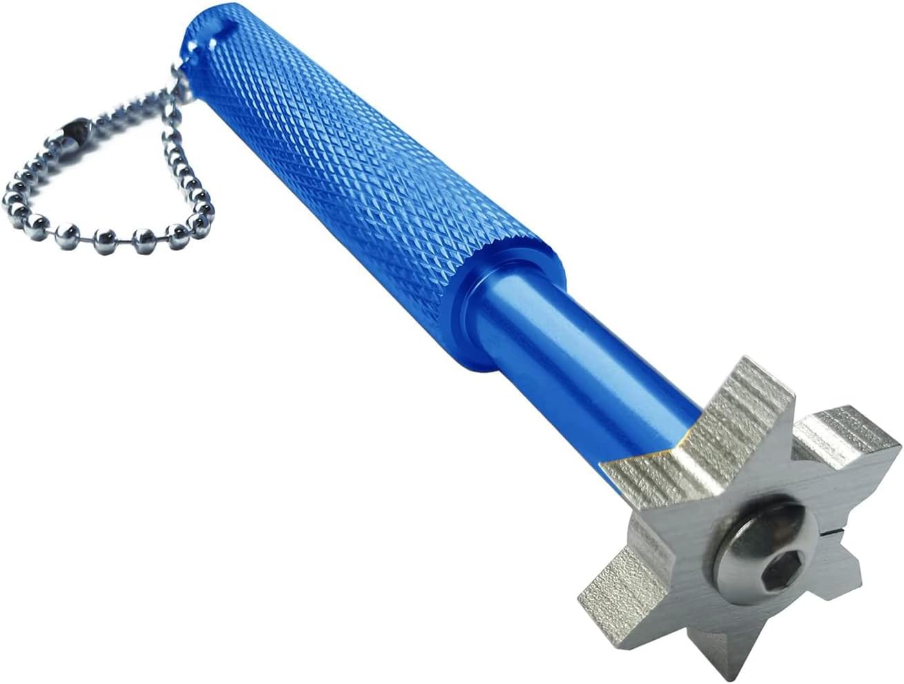 Golf Groove Sharpener,Golf Club Groove Sharpener,Groove Sharpener,Club Sharpener,Groove Sharpening Tool - Generate Optimal Backspin - Suitable for U & V-Grooves (6 Heads) (Blue)
