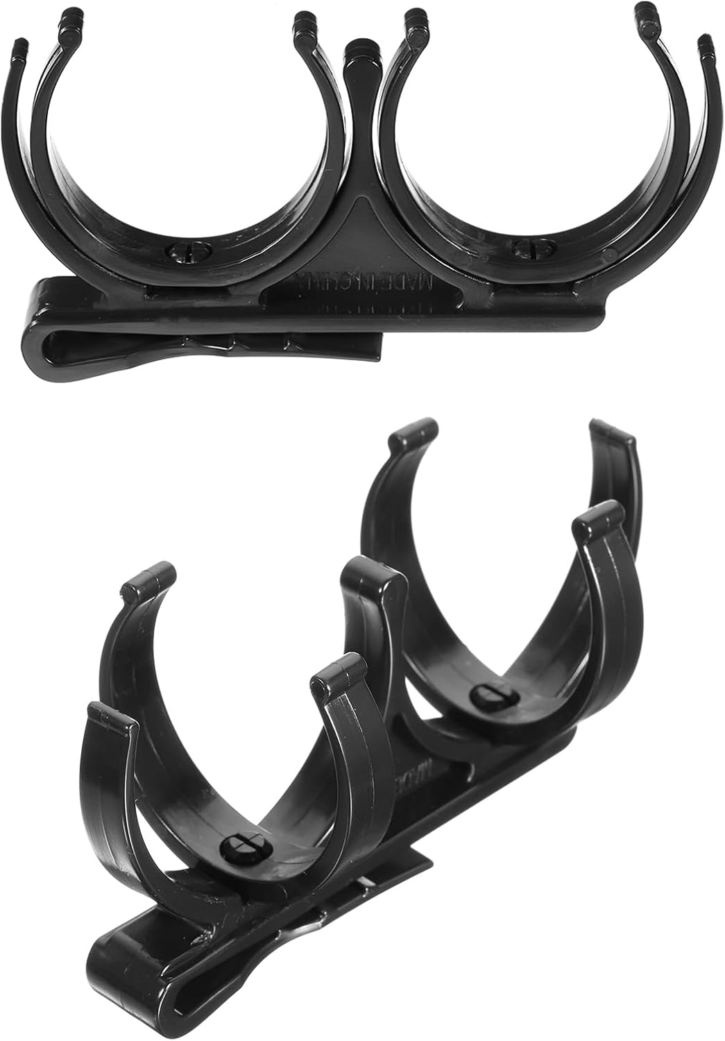 PATIKIL Golf Ball Holder, 2 Pcs Plastic Rotatable Foldable Hold 2 Balls Golf Clip Accessories for Ball Games Attachment on Waist Belt, Black