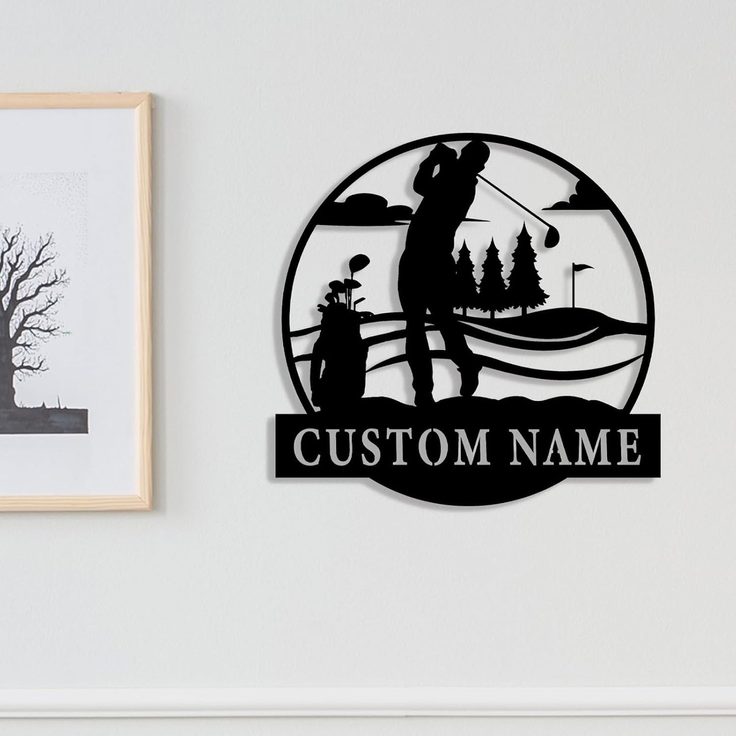Custom Golf Metal Wall Art, Golf Sign, Personalized Golfer Gift, Mancave Decor, 8-24 Inch