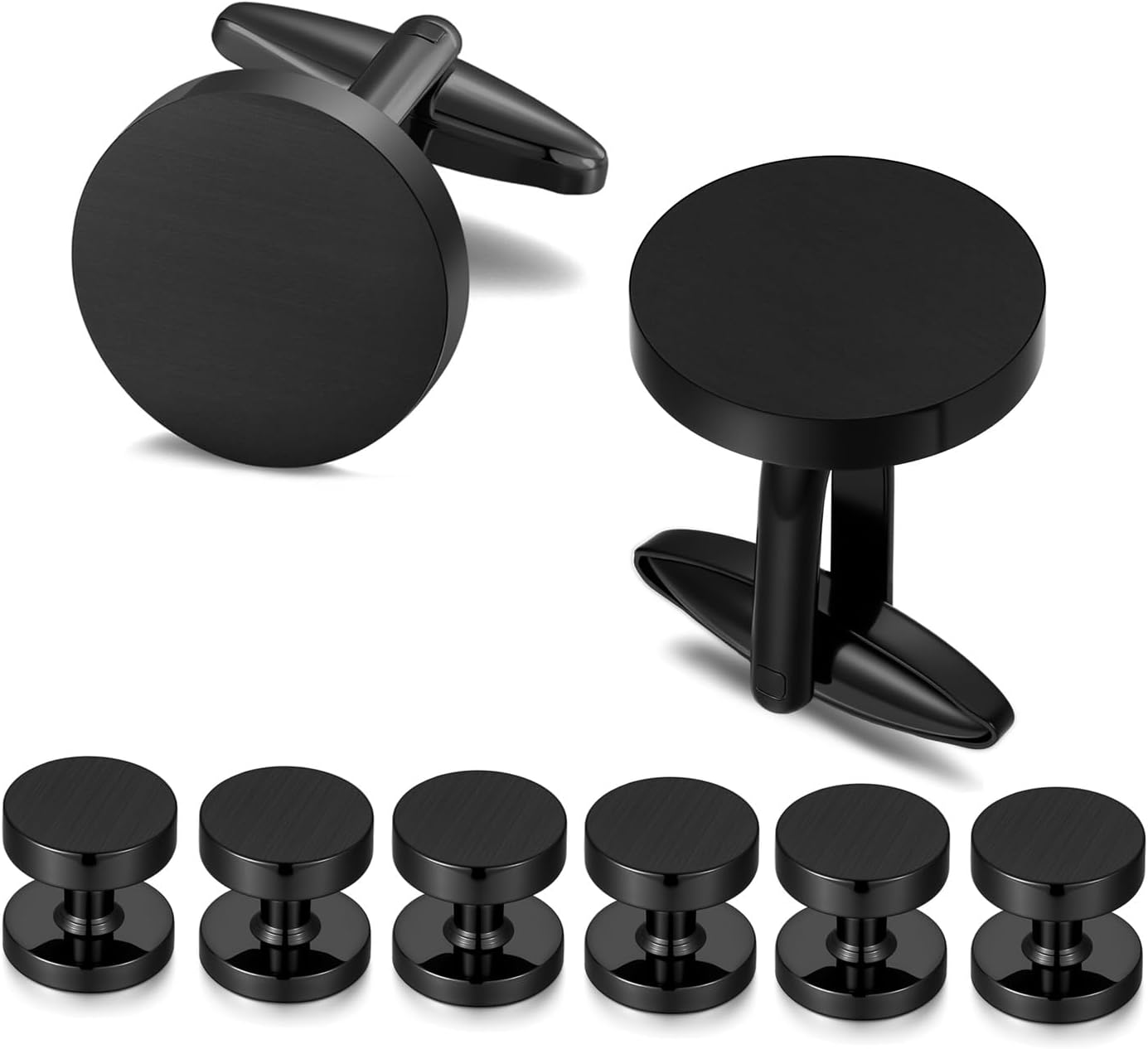 Cufflinks for Men and Tuxedo Shirt Studs Set with Gift Box Stainless Steel Cuff links