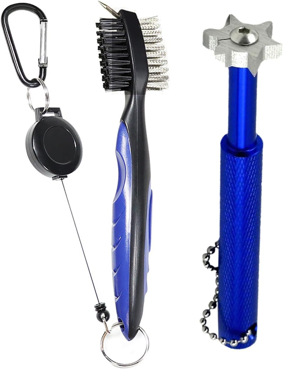 Golf Club Groove Sharpener with 6 Heads Re-Grooving Cleaning Tool Golf Accessory for All Irons Pitching Sand Lob Gap, Utility Clubs and Approach Wedges