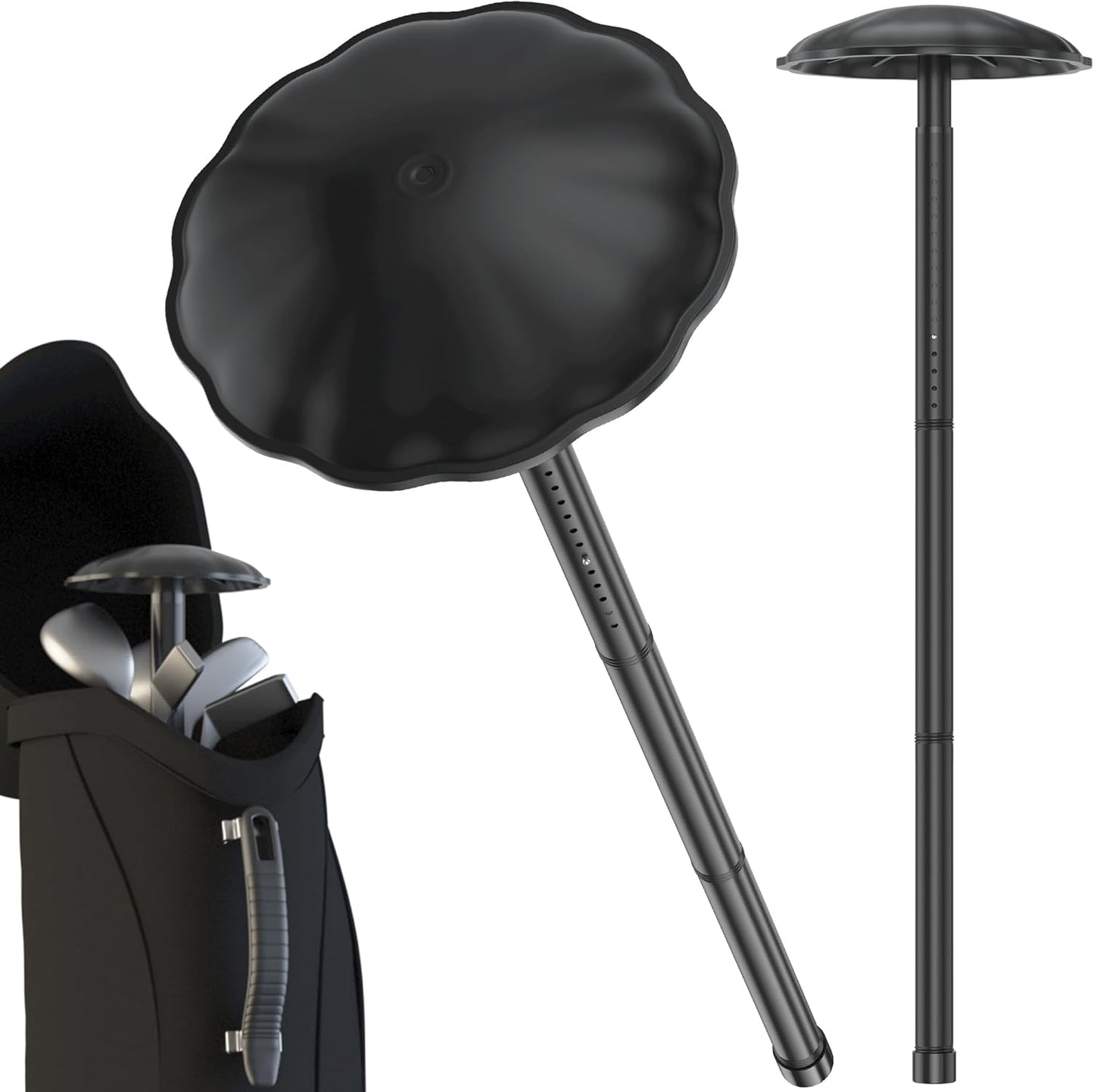 Golf Travel Bag Support Pole - Heavy-Duty Alloy Steel Golf Club Protector with ABS Cover, Adjustable 27-56 Inch, Tool-Free Installation for Travel Bags