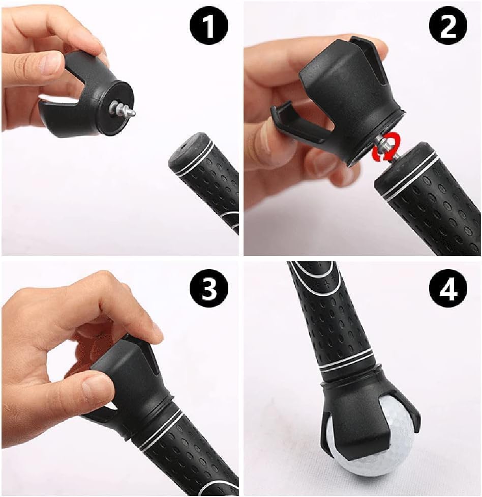Golf Ball Picker Upper for Putter Golf Manual Ball Retriever Grabber, Driving Range Use 3-Prong Ball Picker, No Bending to Pick Up The Ball, Golf Accessories, Golf Screws Tool
