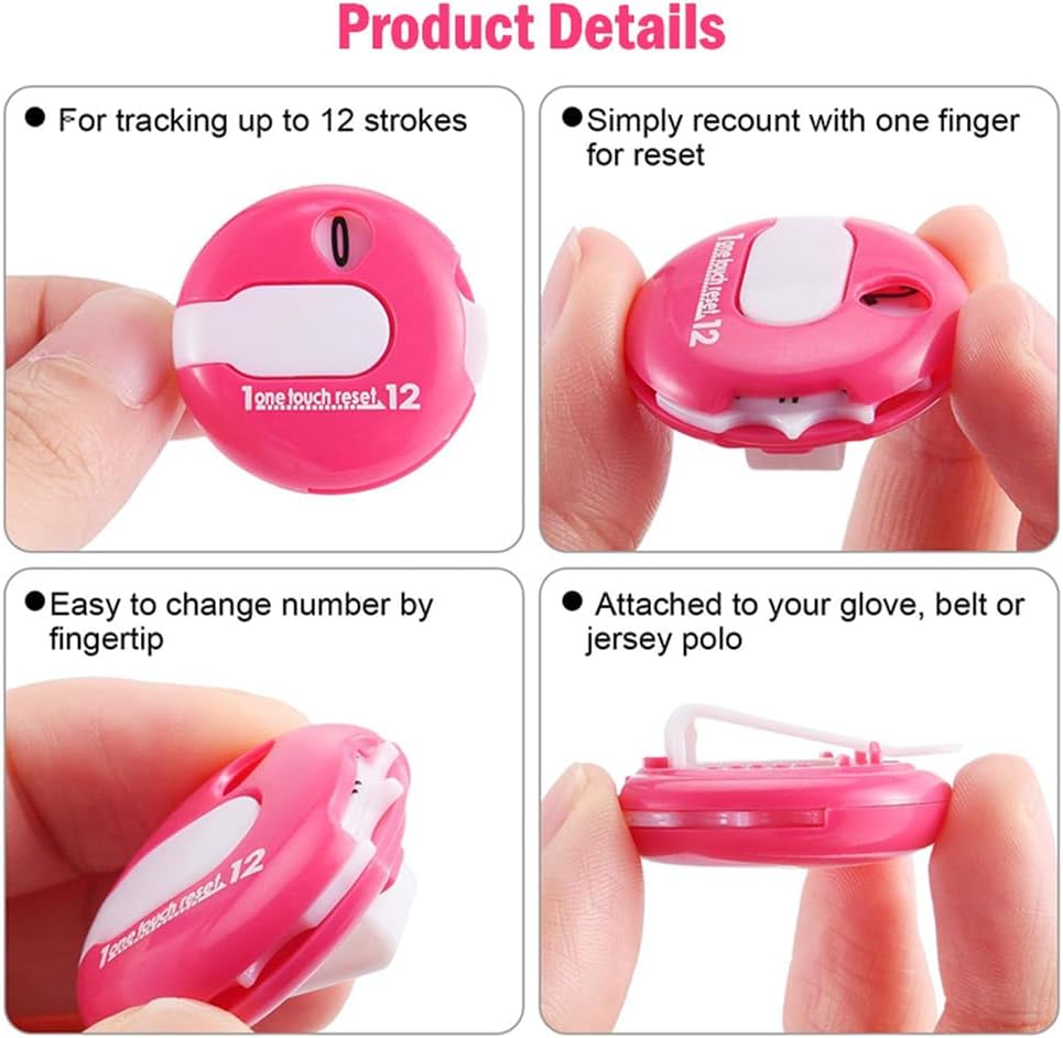 10 pcs Golf Score Counter Compact Golf Score Tracker Set of 10 Multi-Colored Mini Stroke Counters for Easy Scoring on The Green