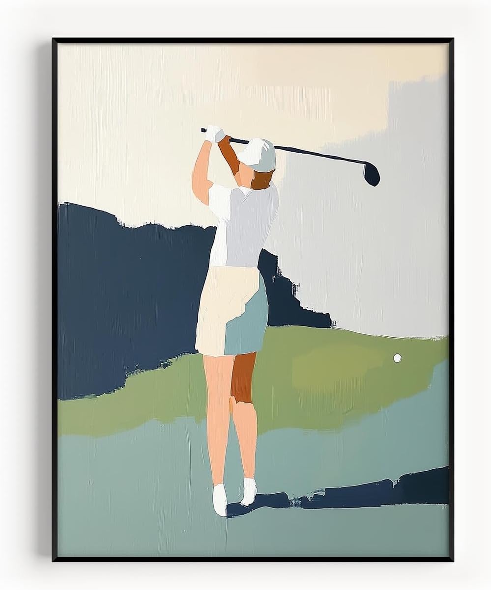 Golf Impressionist Art Print Posters - Premium Giclee Fine Art Prints - Sporty and Sophisticated Home Decor Posters, Golfer Art Prints for Home and Office Decor - Vintage Aesthetic, Ready to Frame