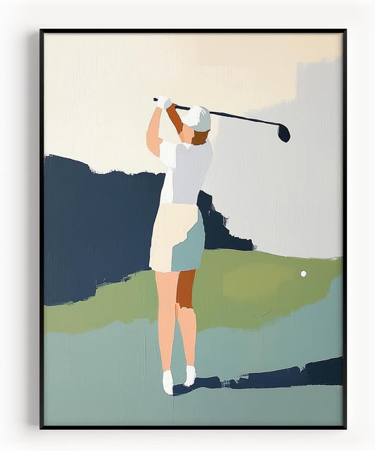 Golf Impressionist Art Print Posters - Premium Giclee Fine Art Prints - Sporty and Sophisticated Home Decor Posters, Golfer Art Prints for Home and Office Decor - Vintage Aesthetic, Ready to Frame
