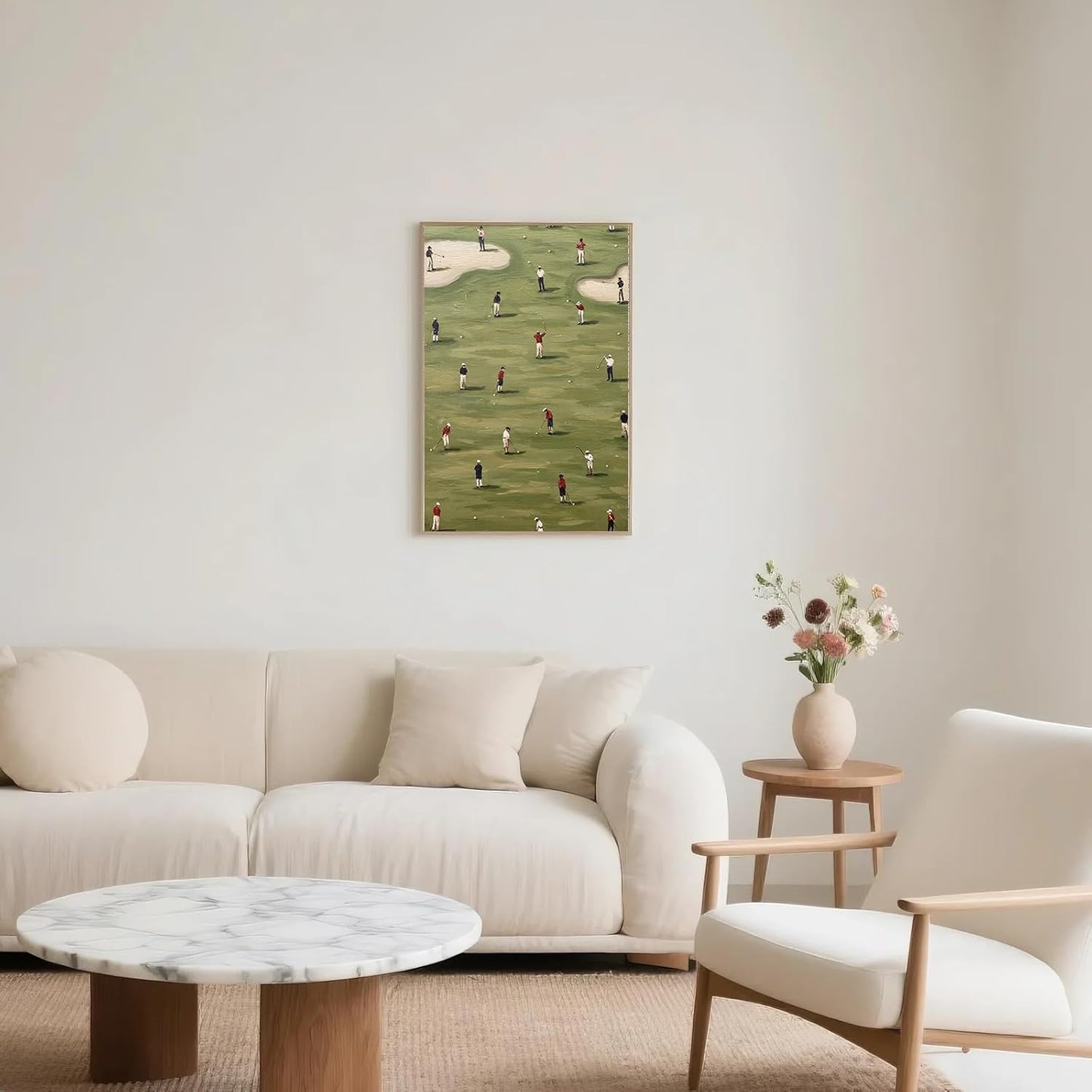 Vintage Wall Art Golf Wall Art Sports Pictures 16x24inch Unframed Miniature Golf Players Pattern Sporty and Fun Illustrations Modern Art Decorative Multicolor Zen Rustic Calm for Living Room, Bedroom